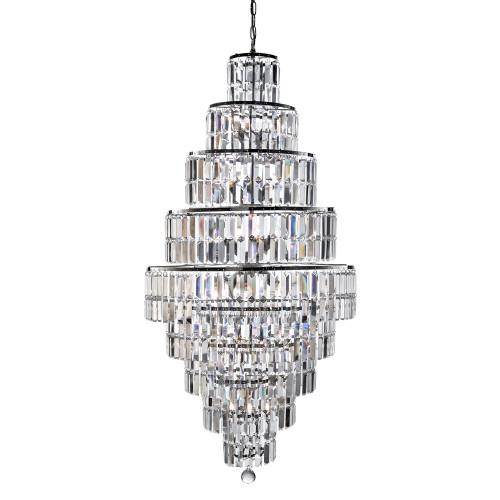 Searchlight Empire 13 Light Chrome and Clear Crystal Chandelier